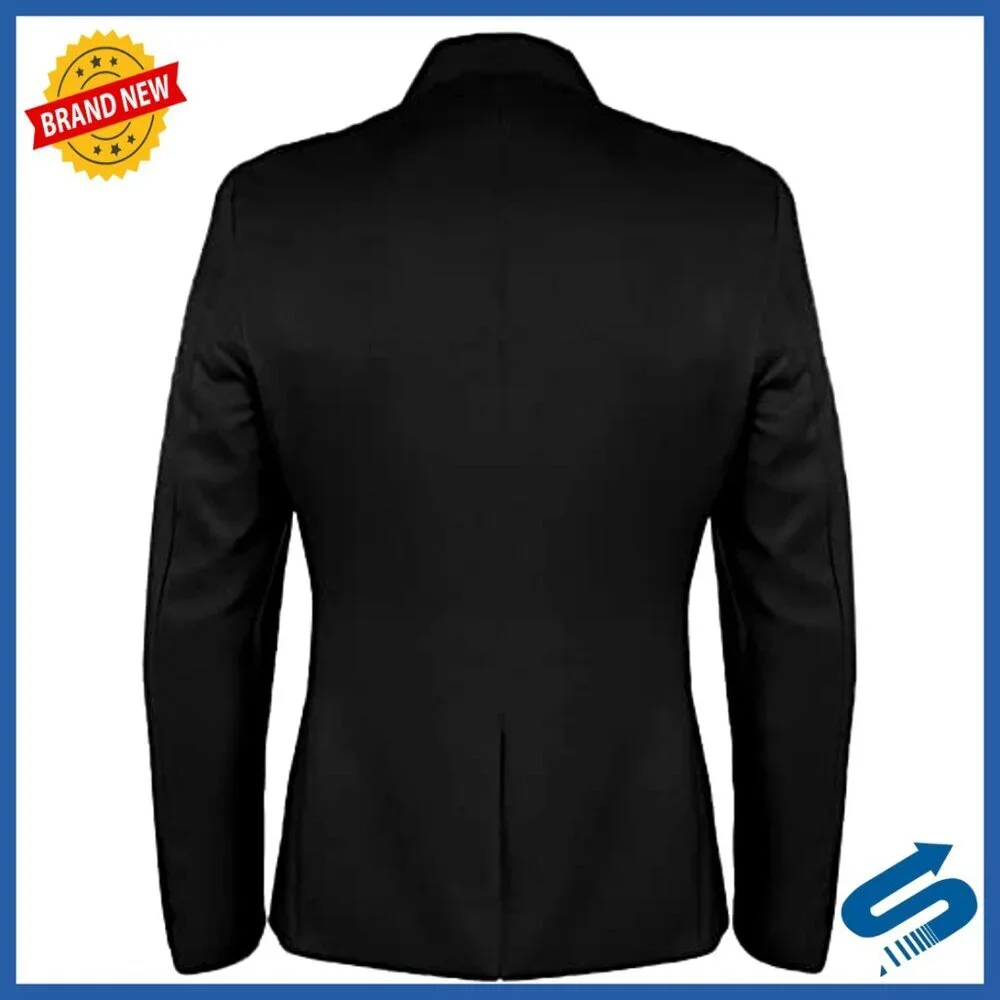 Slim Fit Sport Coat Blazer Stage Performance Dress Jacket Polyester